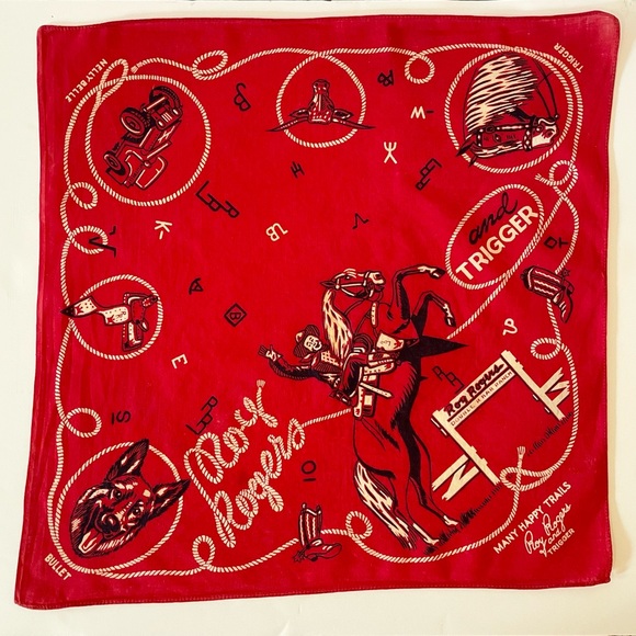 Vintage, Roy Rogers and Trigger Handkerchief - Picture 1 of 5